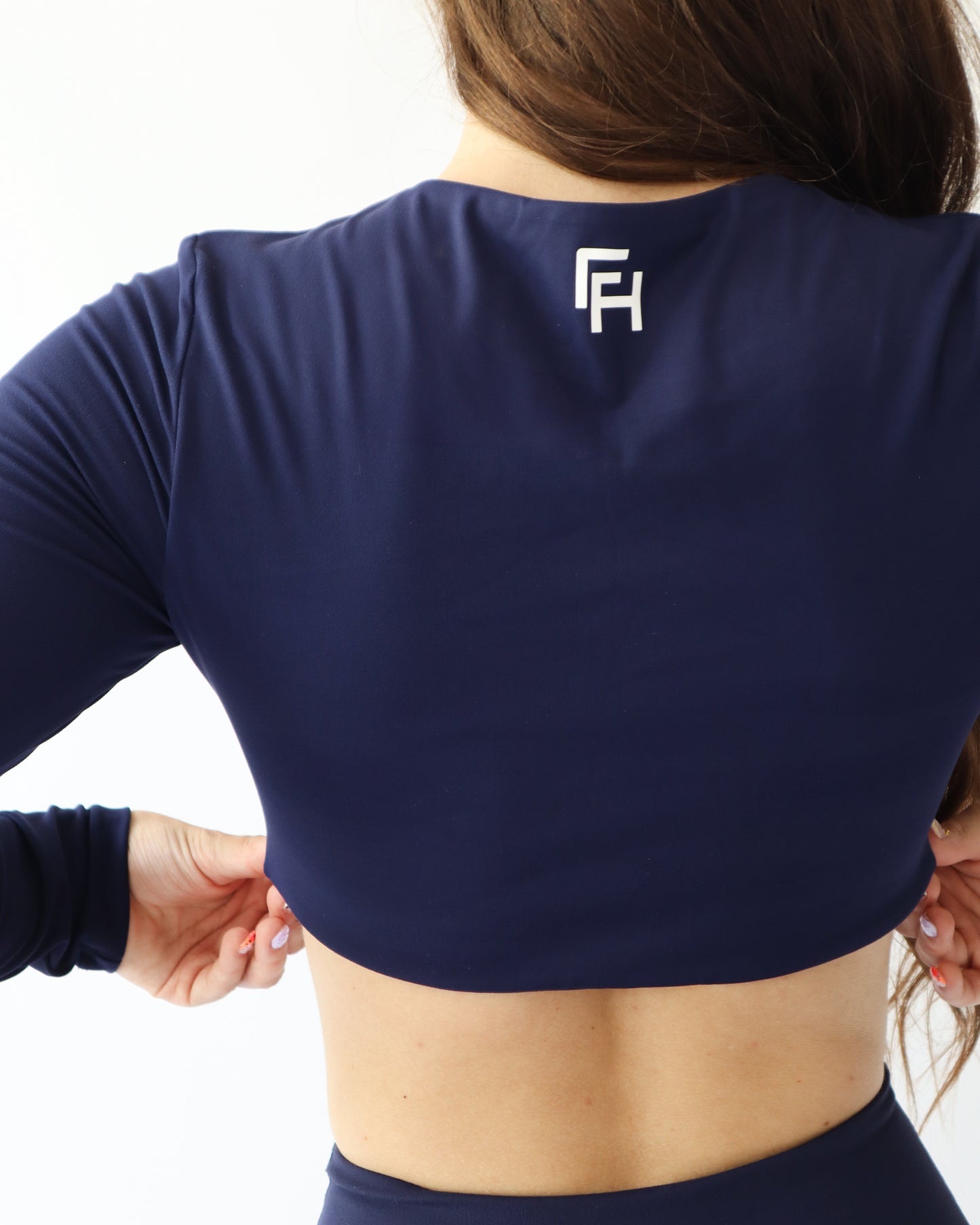 UltraSoft Crop Long Sleeve - Sapphire