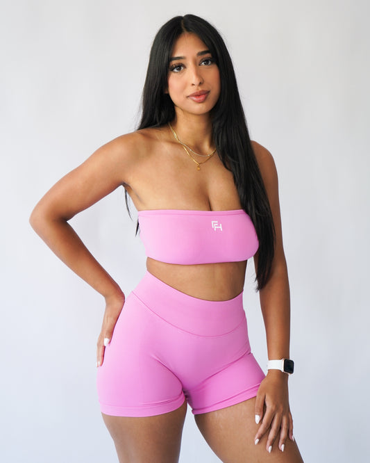 Ascend Bandeau Sports Bra - Rose