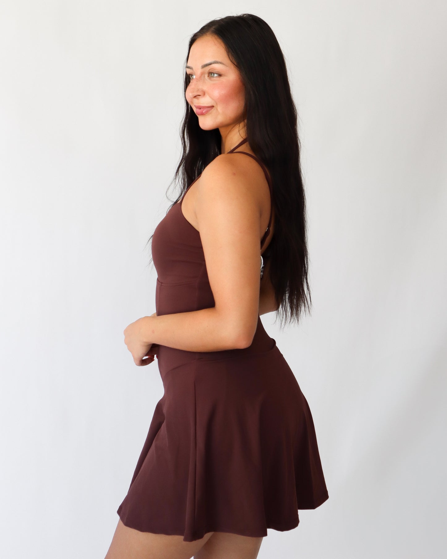 UltraSoft Mini Sport Dress - Espresso