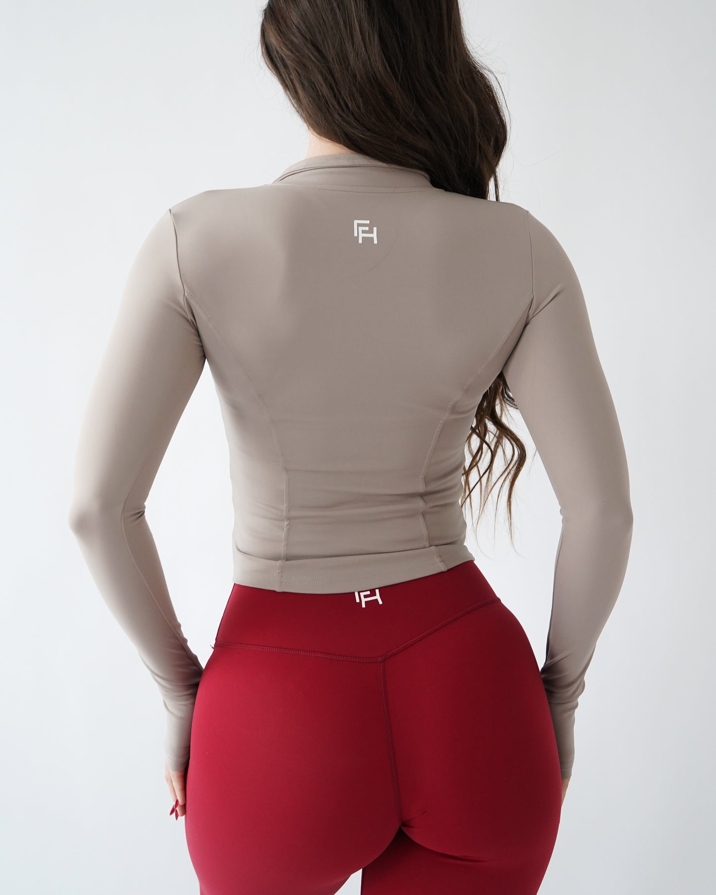 Sculpt Zip Up - Khaki