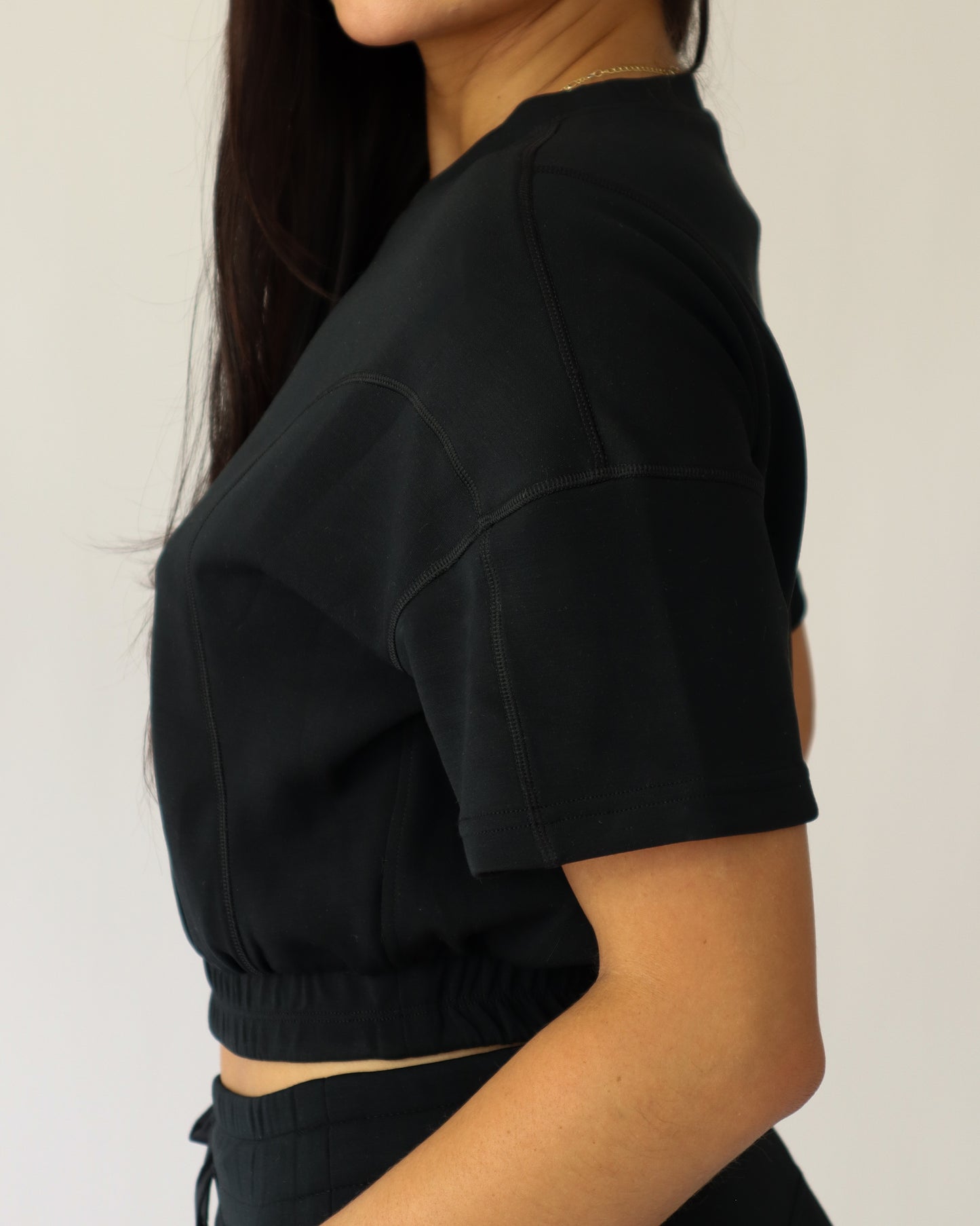 Lounge Cinched T-Shirt - Black