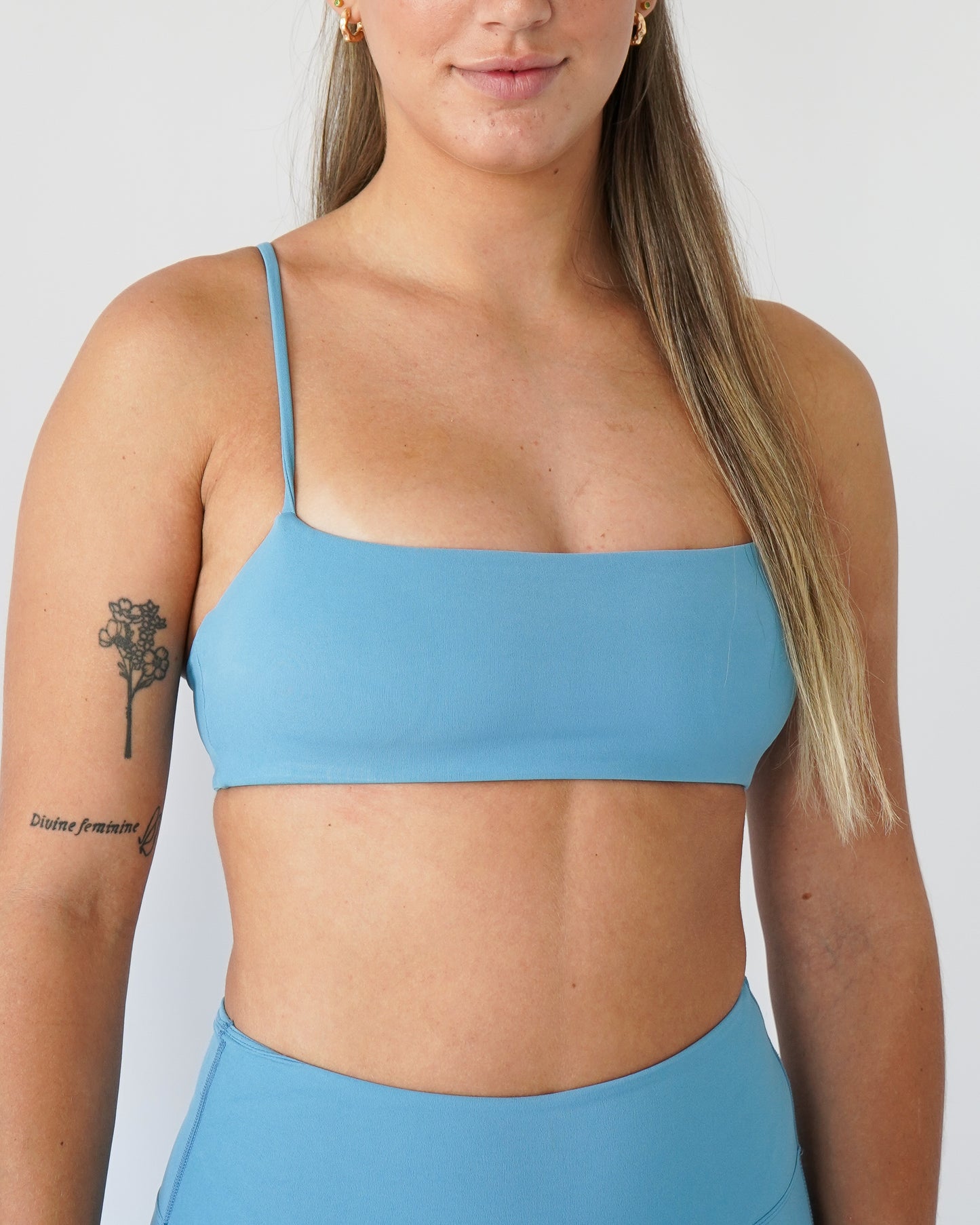 Define Bandeau Sports Bra - Sky