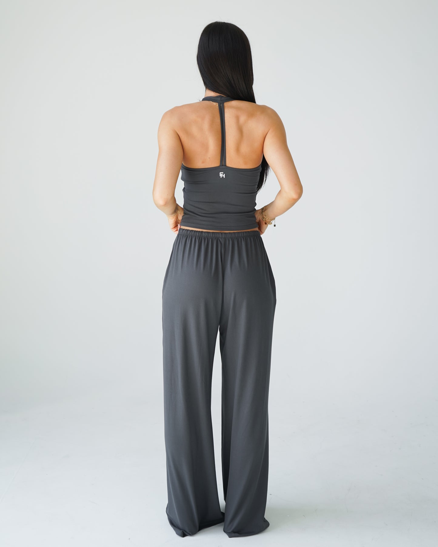 Cloud Wide Leg Pants - Graphite