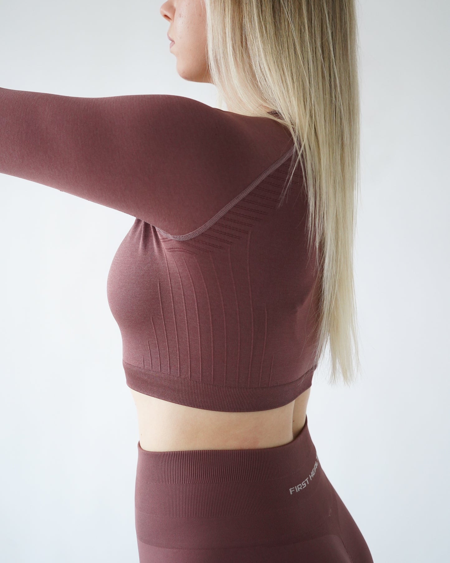 ENHANCE CROPPED LONG SLEEVE - Dusty Rose