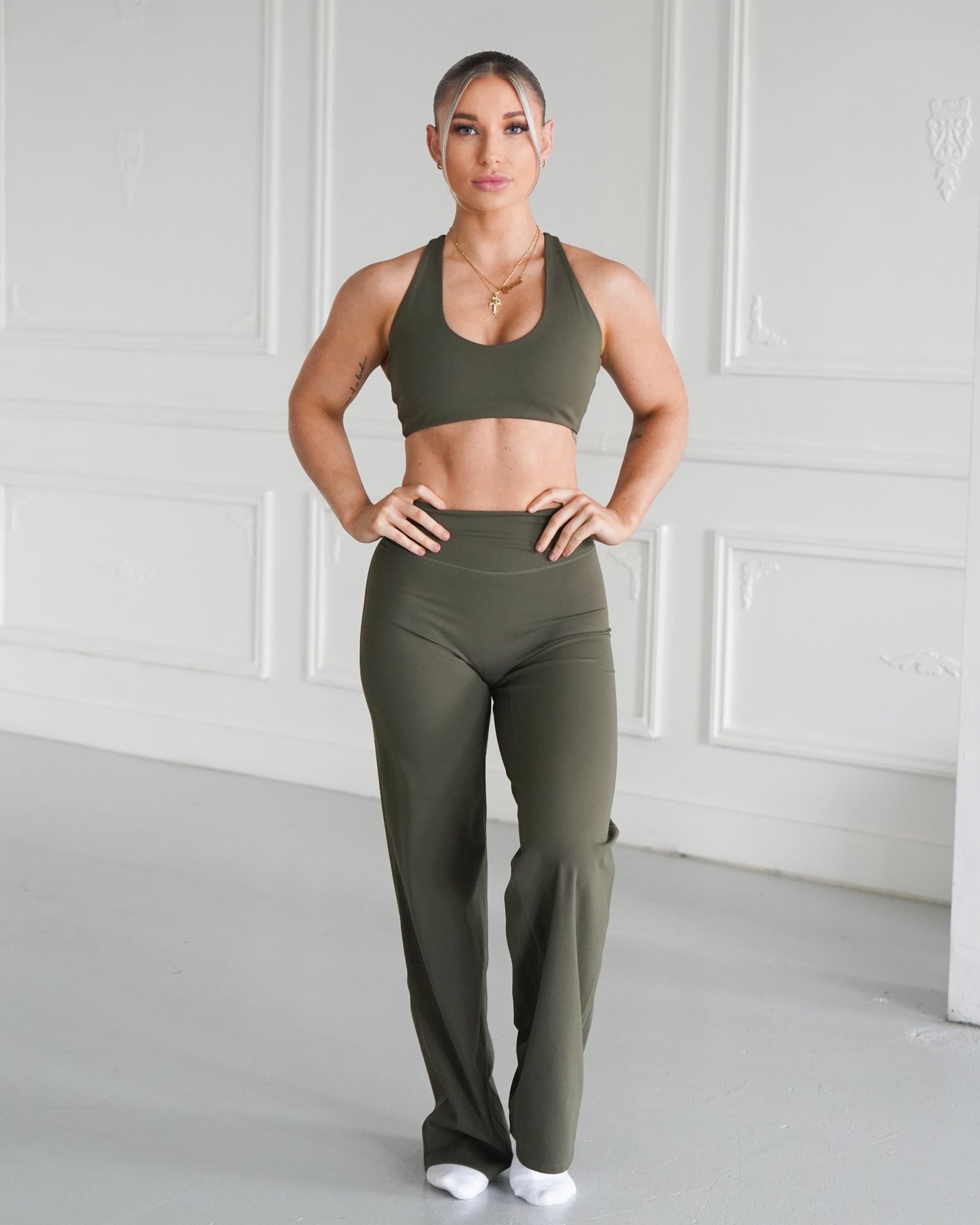 Hatha Racerback Sports Bra - Pine