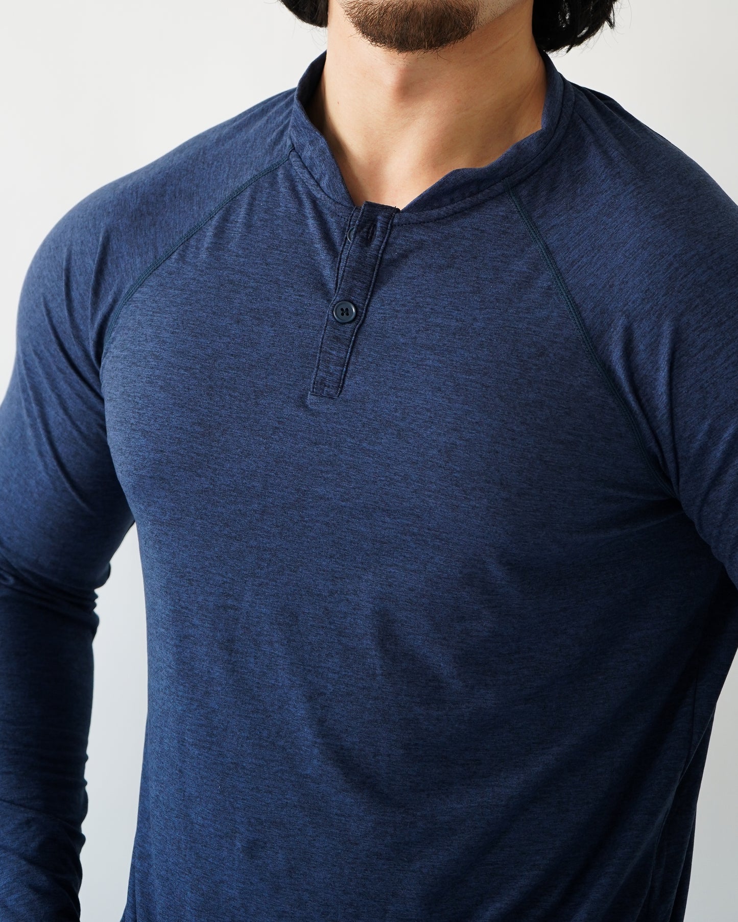 Training Henley Long Sleeve - Cobalt