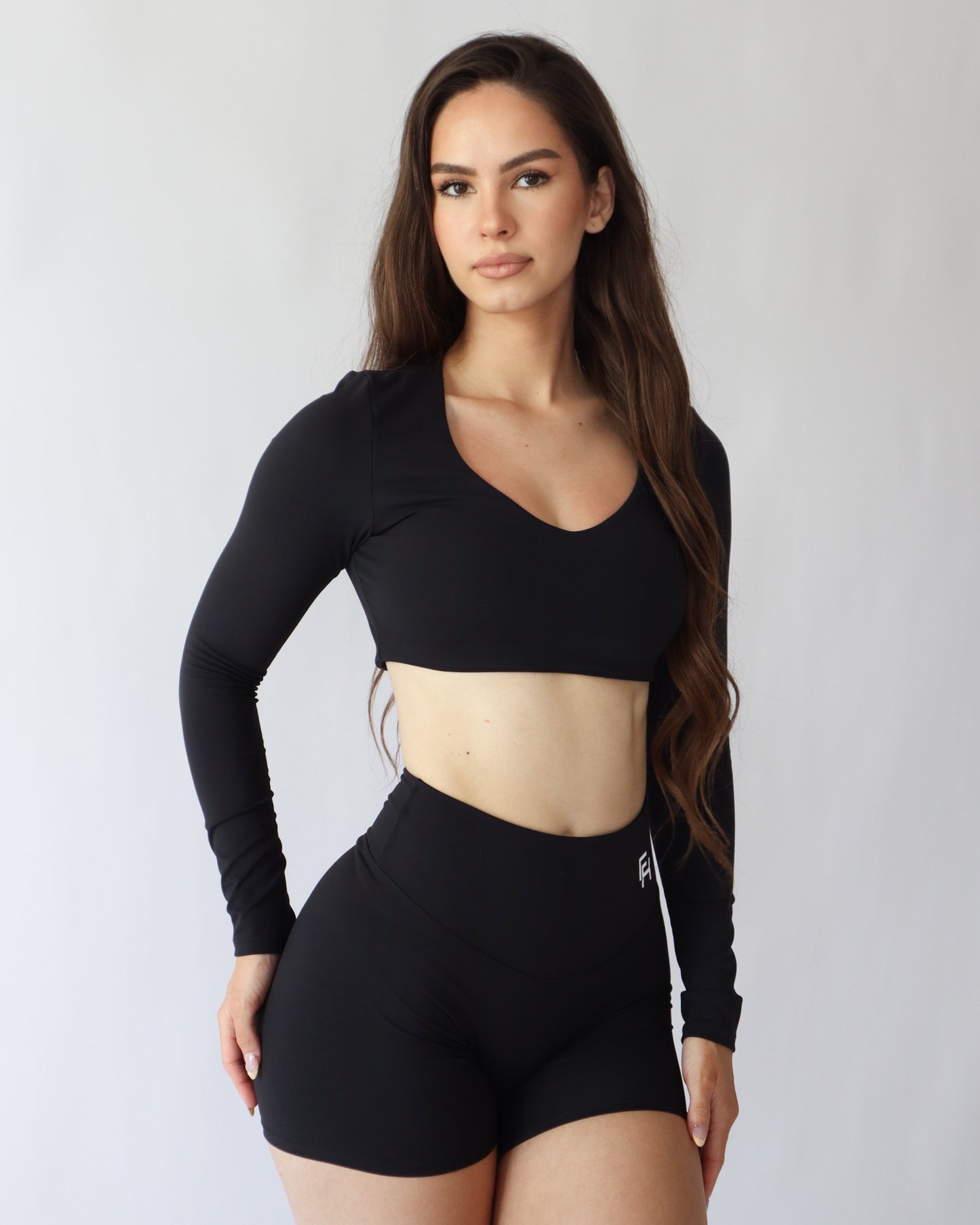 UltraSoft Crop Long Sleeve - Black
