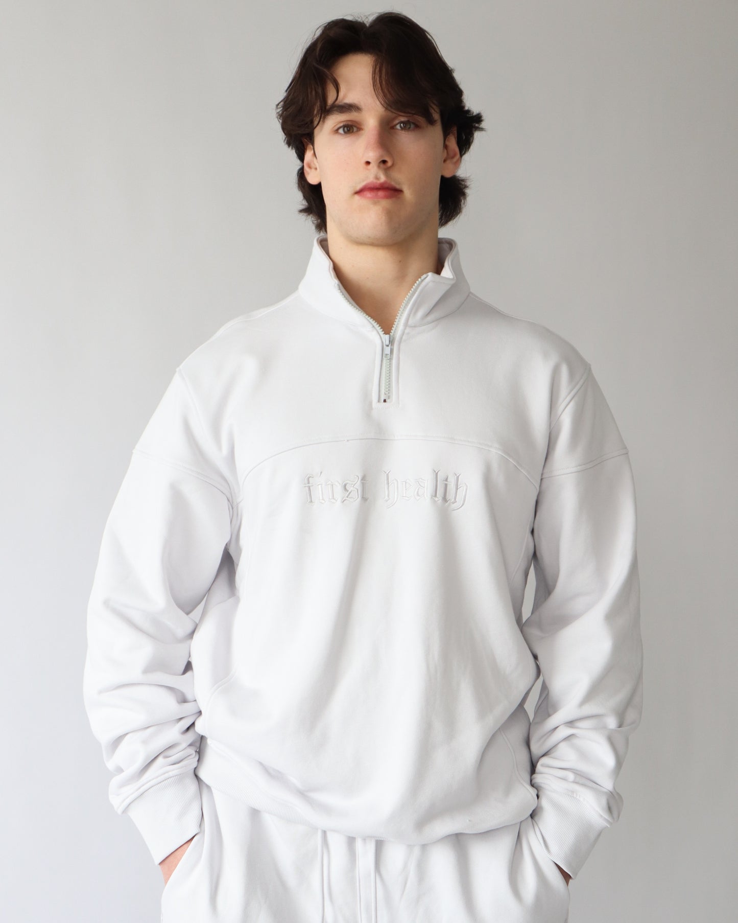 Essential Quarter Zip - Gray