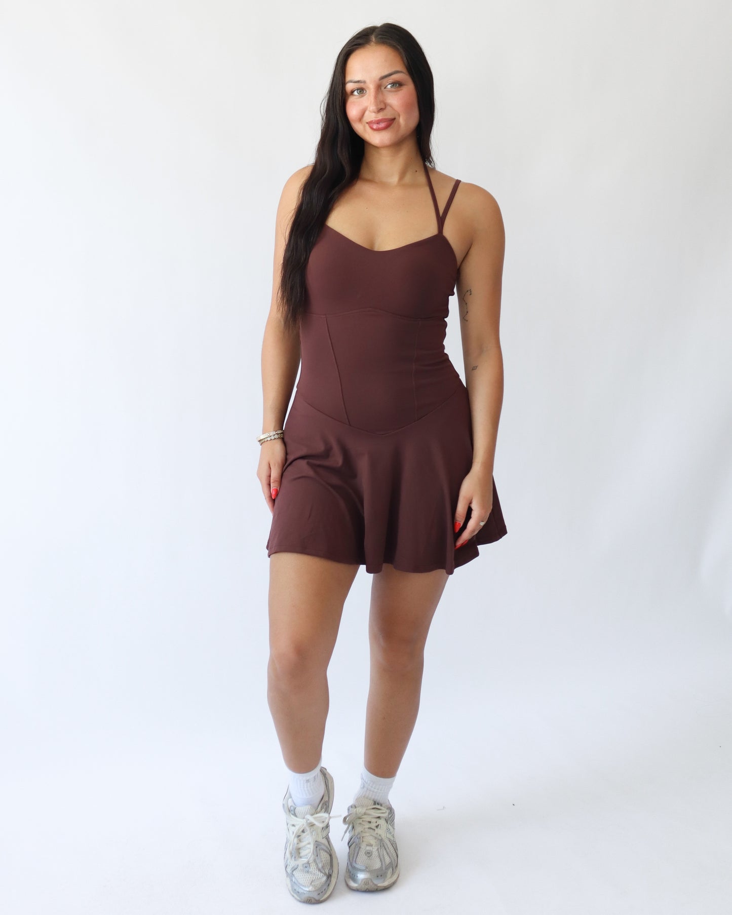 UltraSoft Mini Sport Dress - Espresso