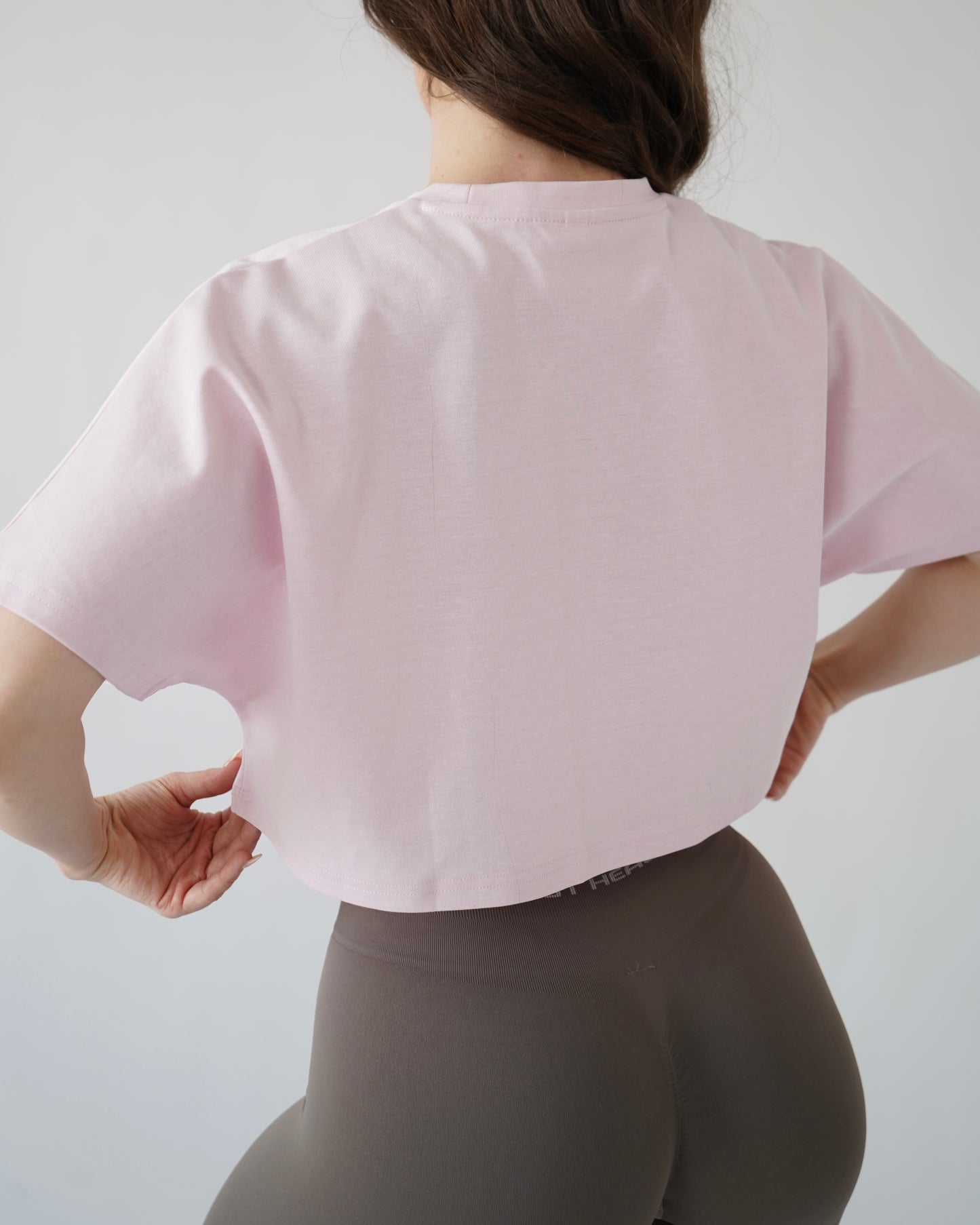 RELAXED CROP TEE- Blush