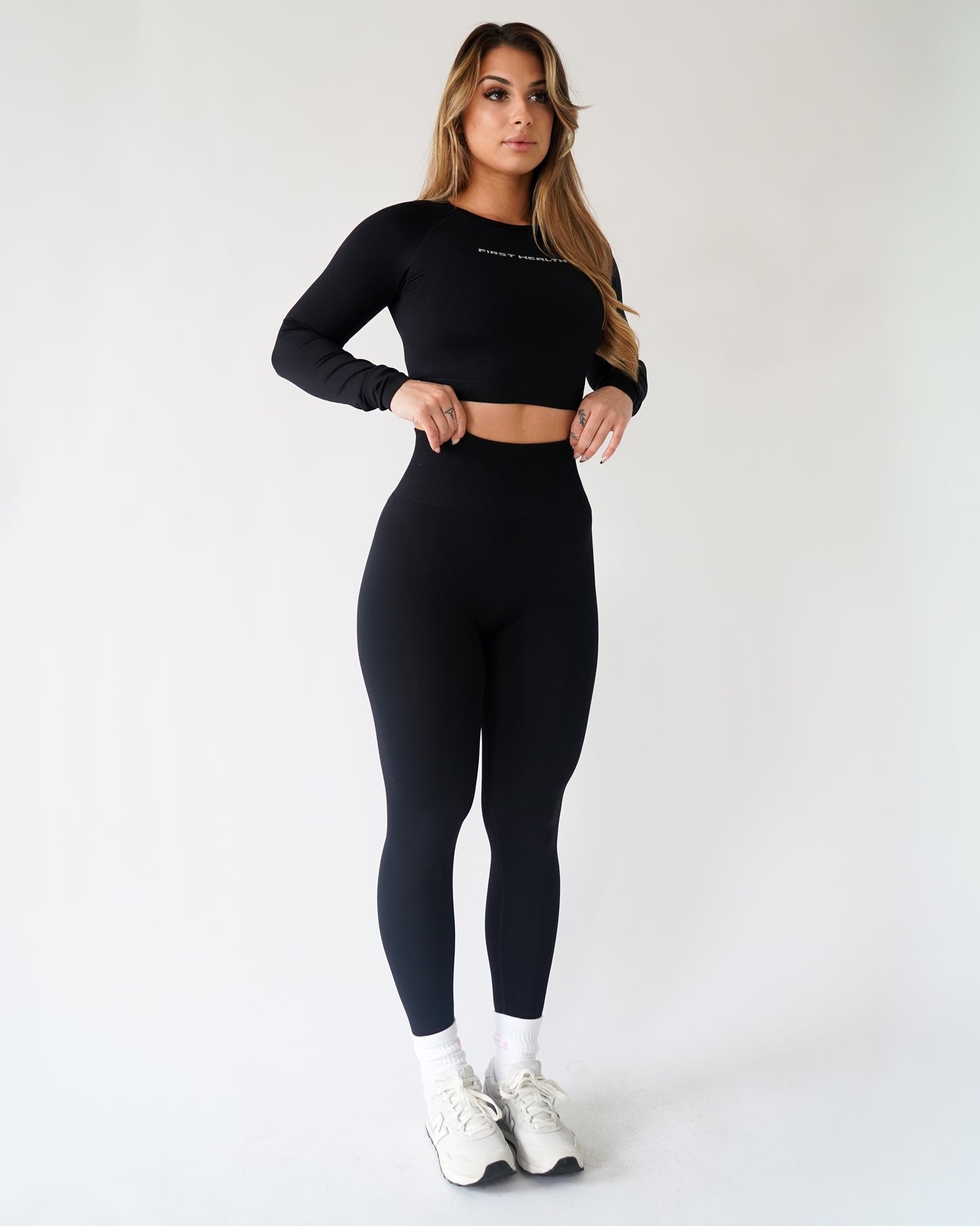 Enhance Cropped Long Sleeve - Licorice