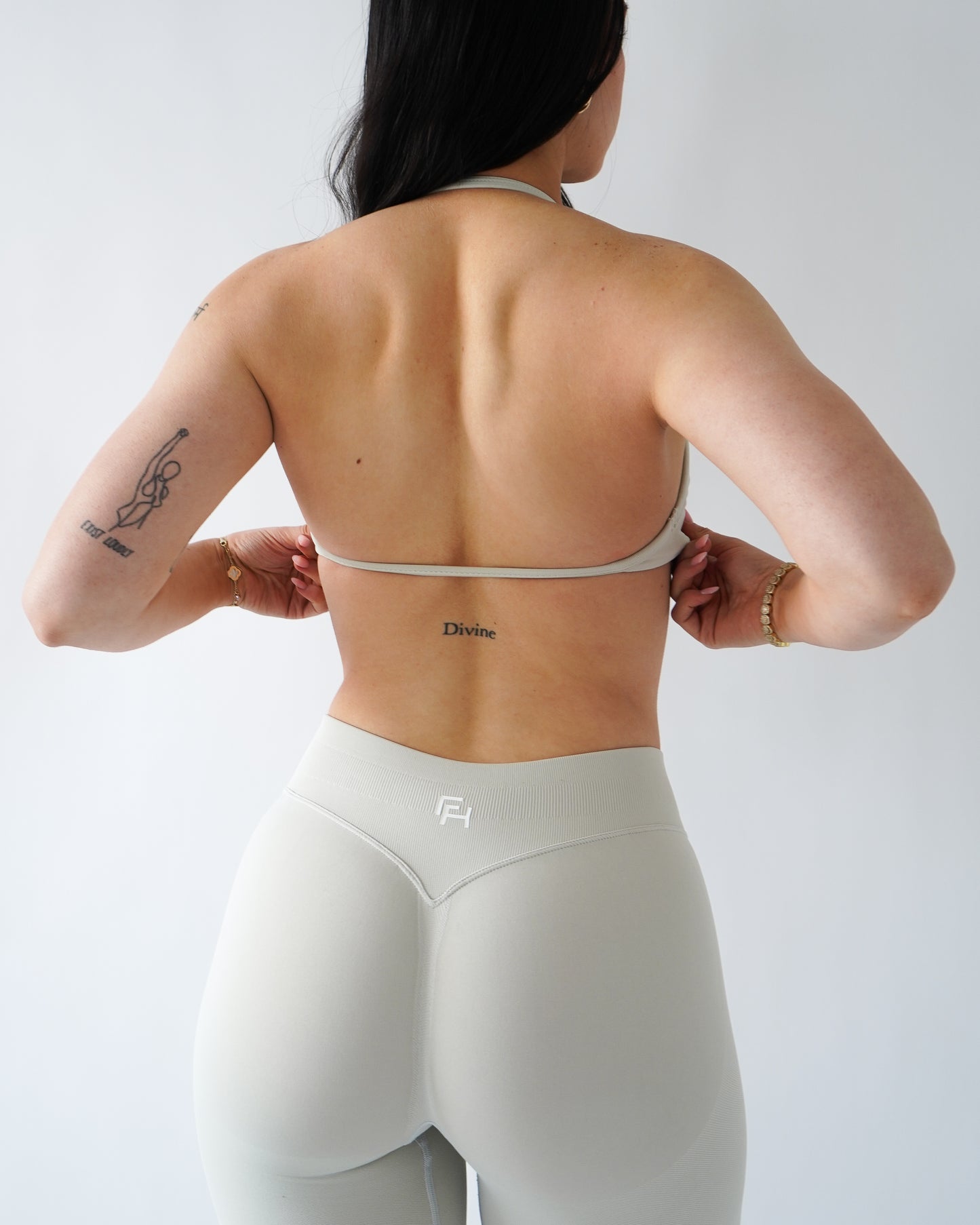 Ascend Halter Sports Bra - Slate