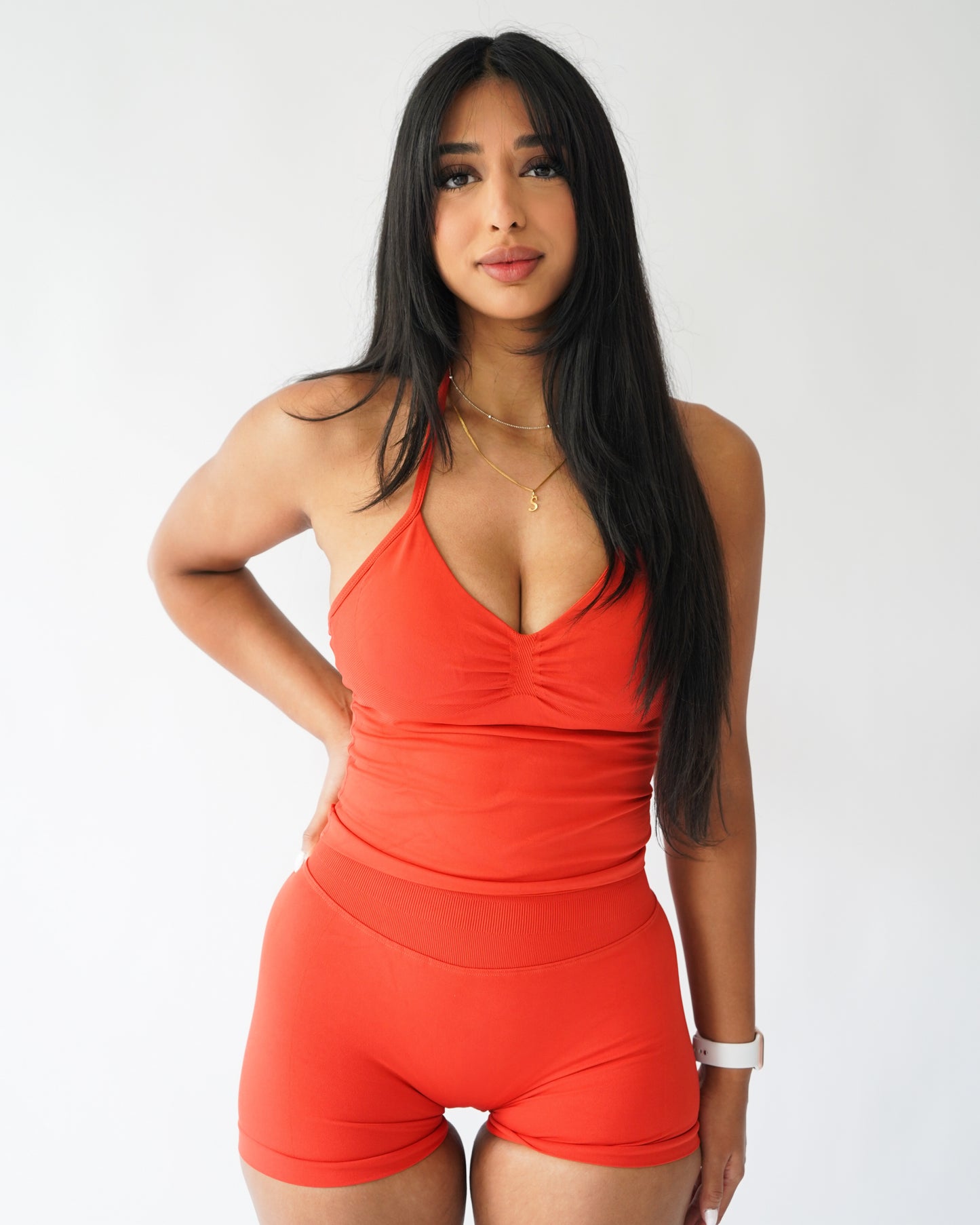 Ascend Halter Tank Top - Poppy