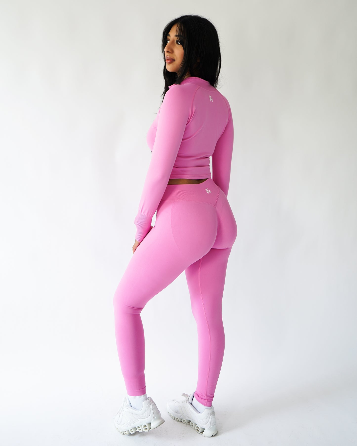 Ascend Cropped Quarter Zip - Rose