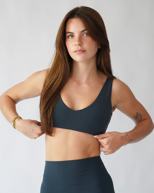 Hatha Sports Bra - Navy
