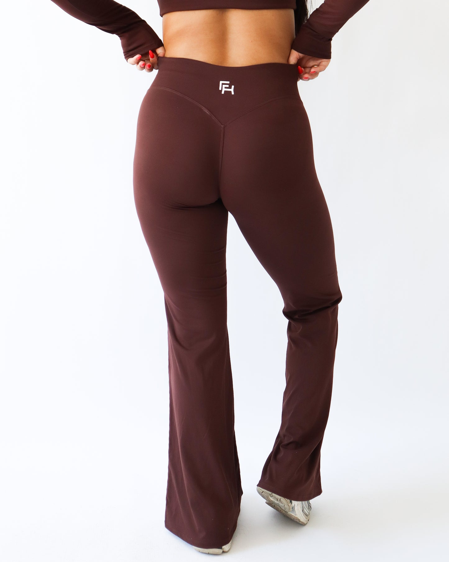 UltraSoft Mid Rise Flare Leggings - Espresso