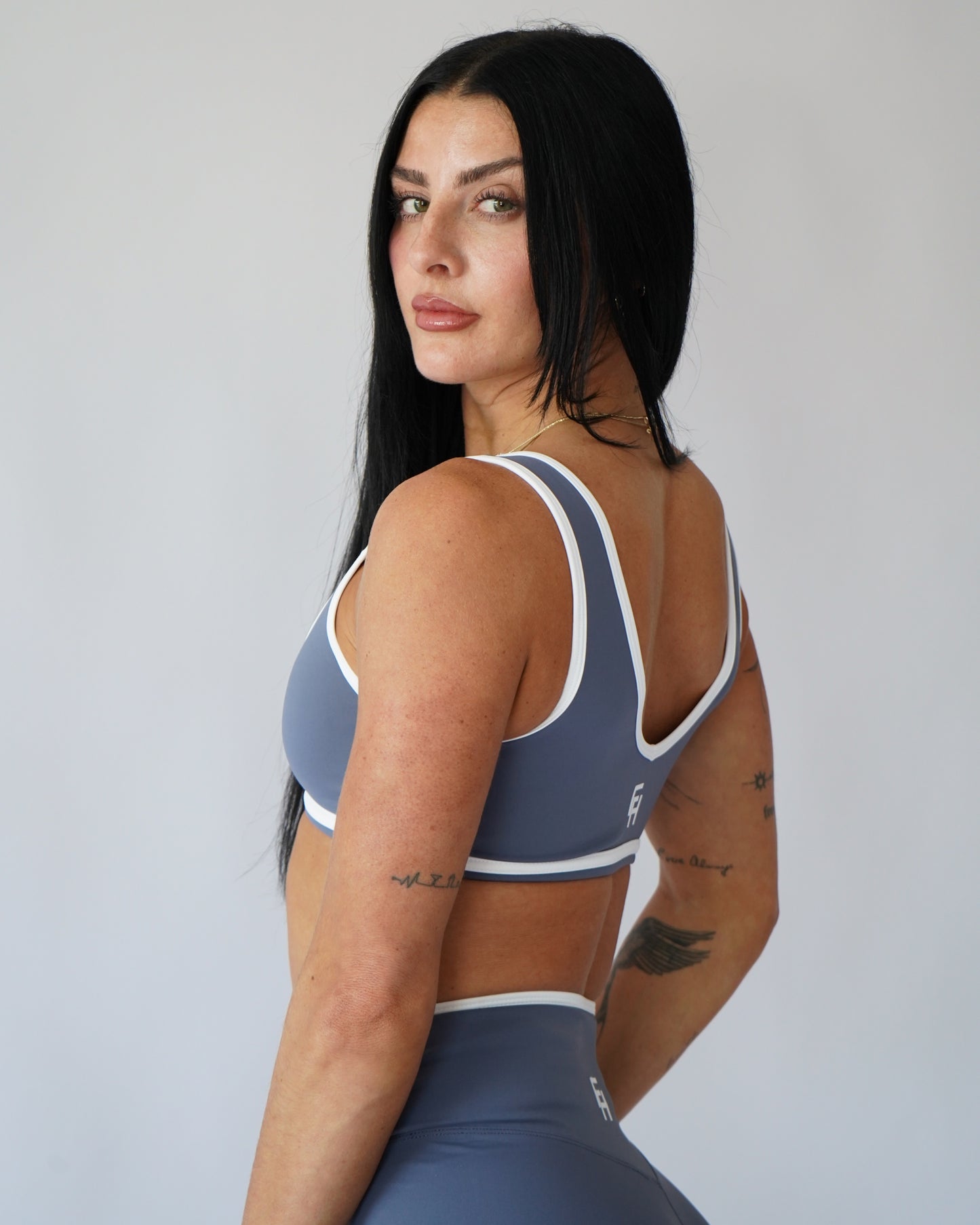 Contrast Sports Bra - Vintage Navy