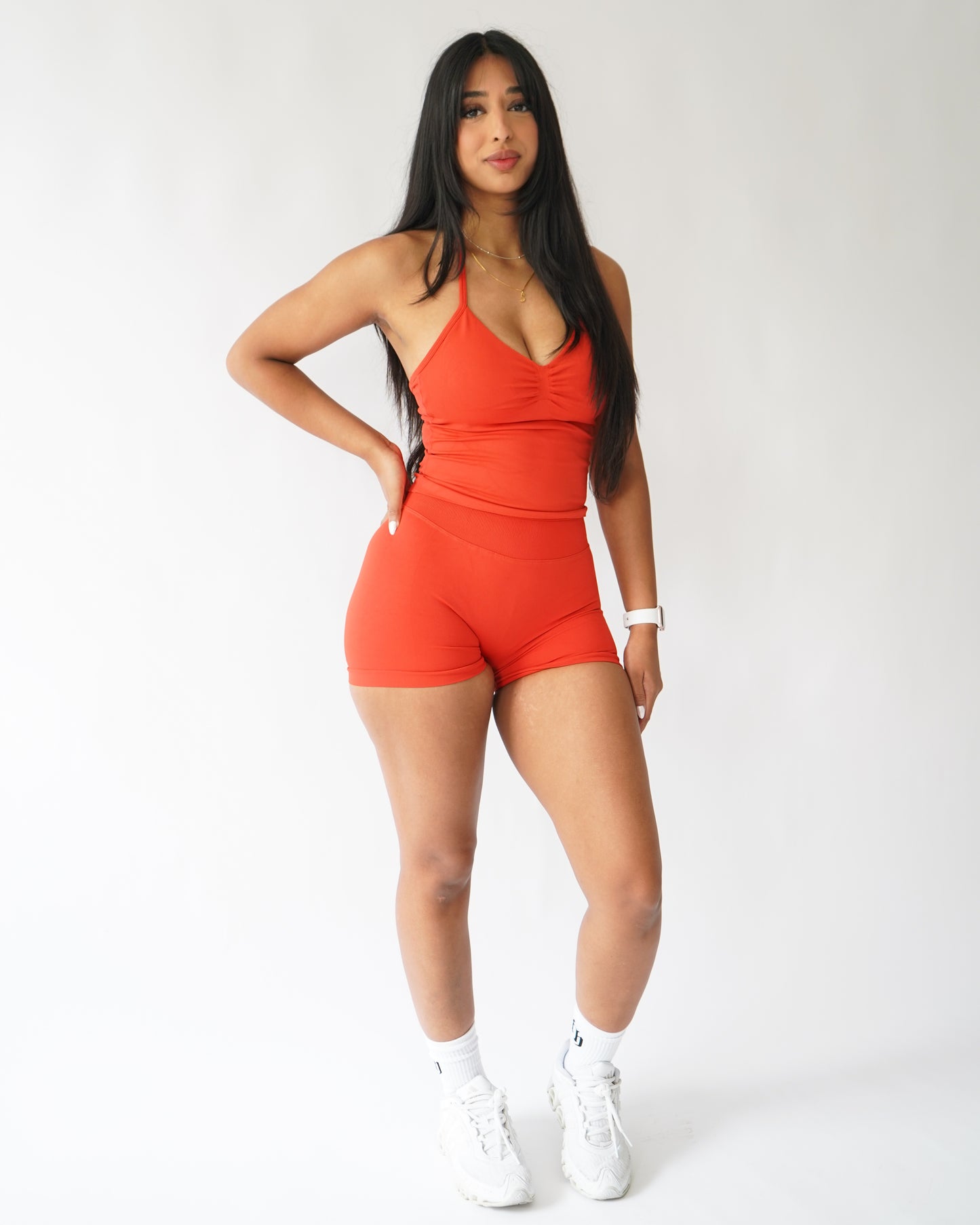 Ascend Halter Tank Top - Poppy