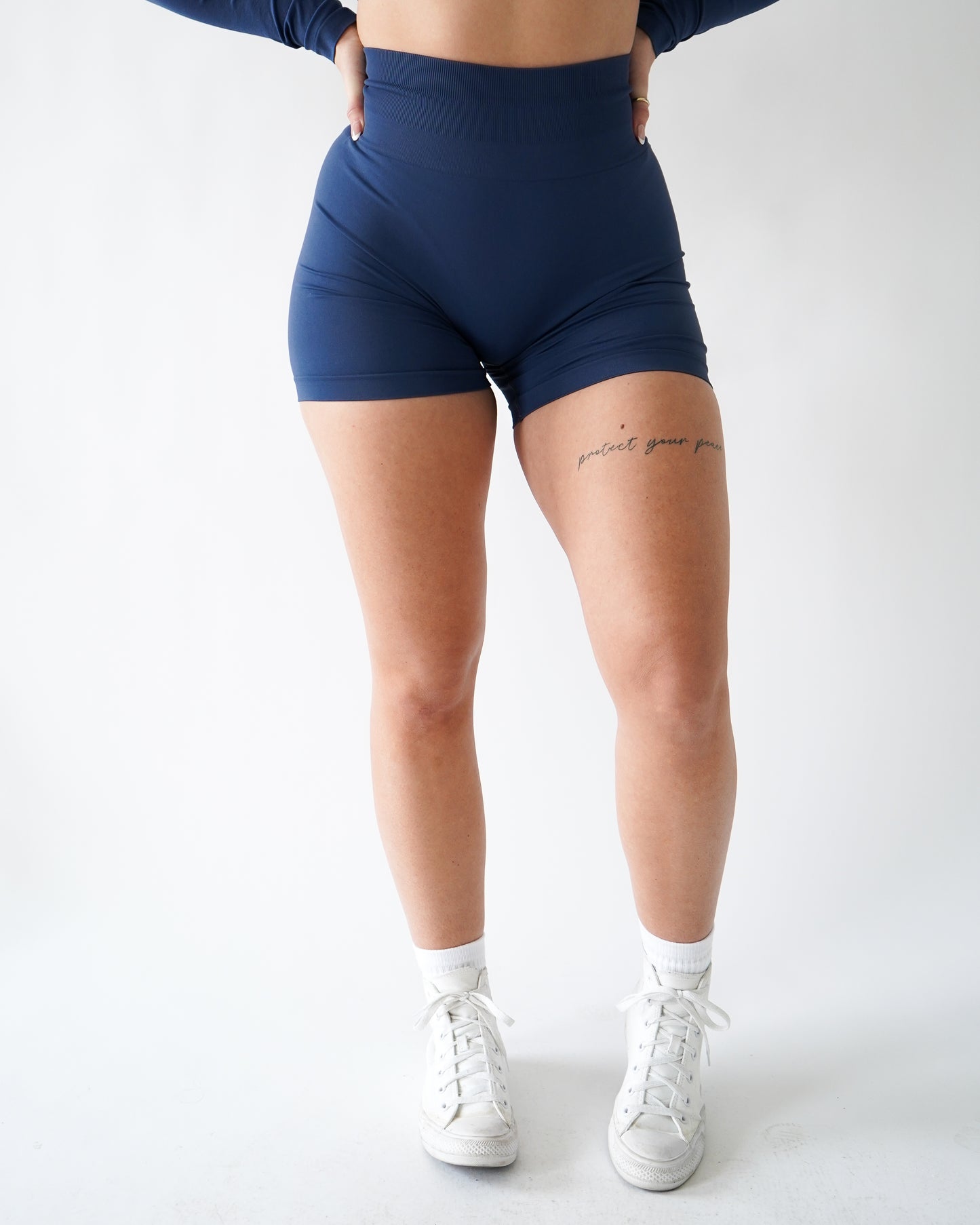 ENHANCE BIKER SHORTS 5” - Denim