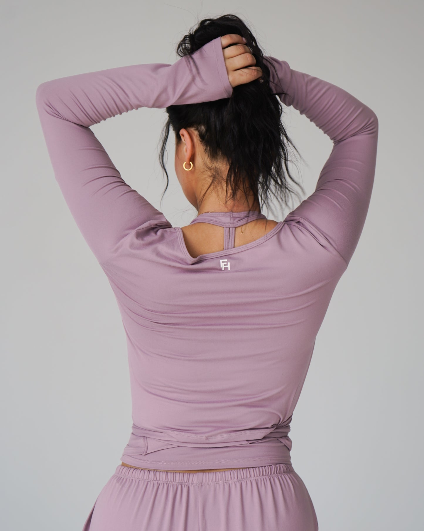 Cloud Ballet Wrap Top - Mauve