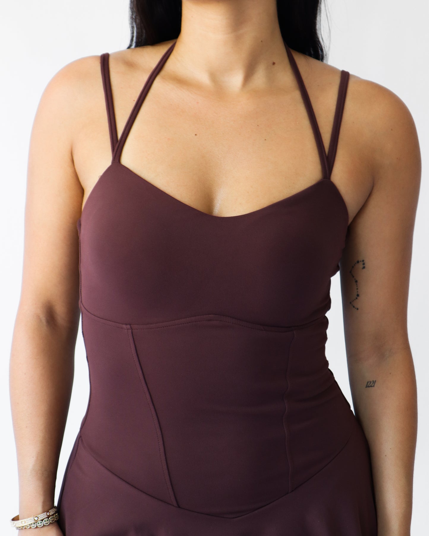 UltraSoft Mini Sport Dress - Espresso