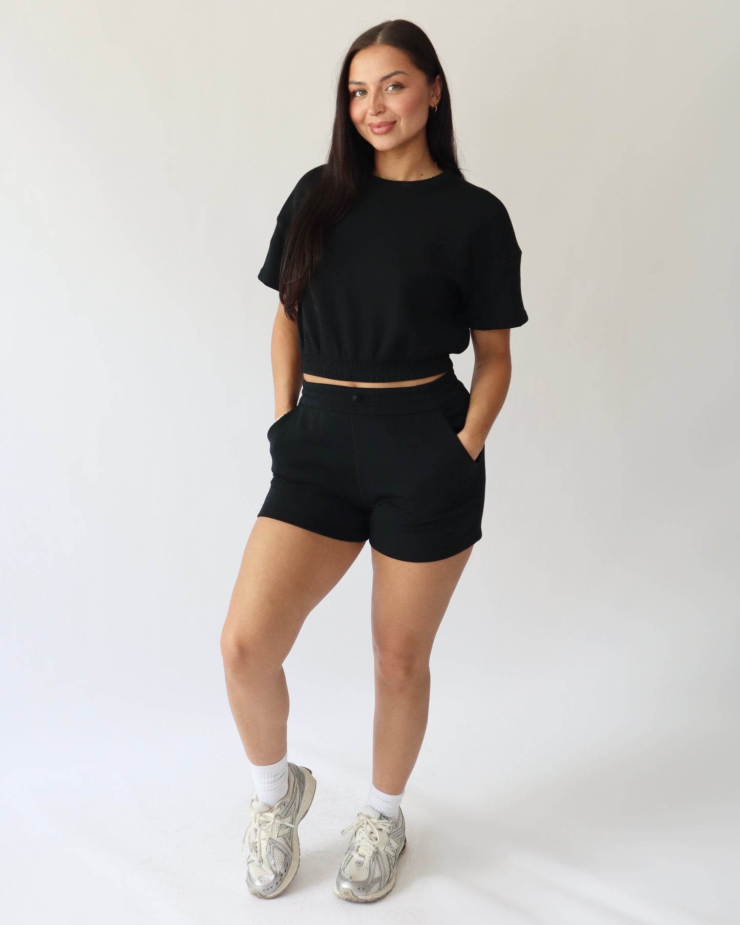 Lounge Cinched T-Shirt - Black