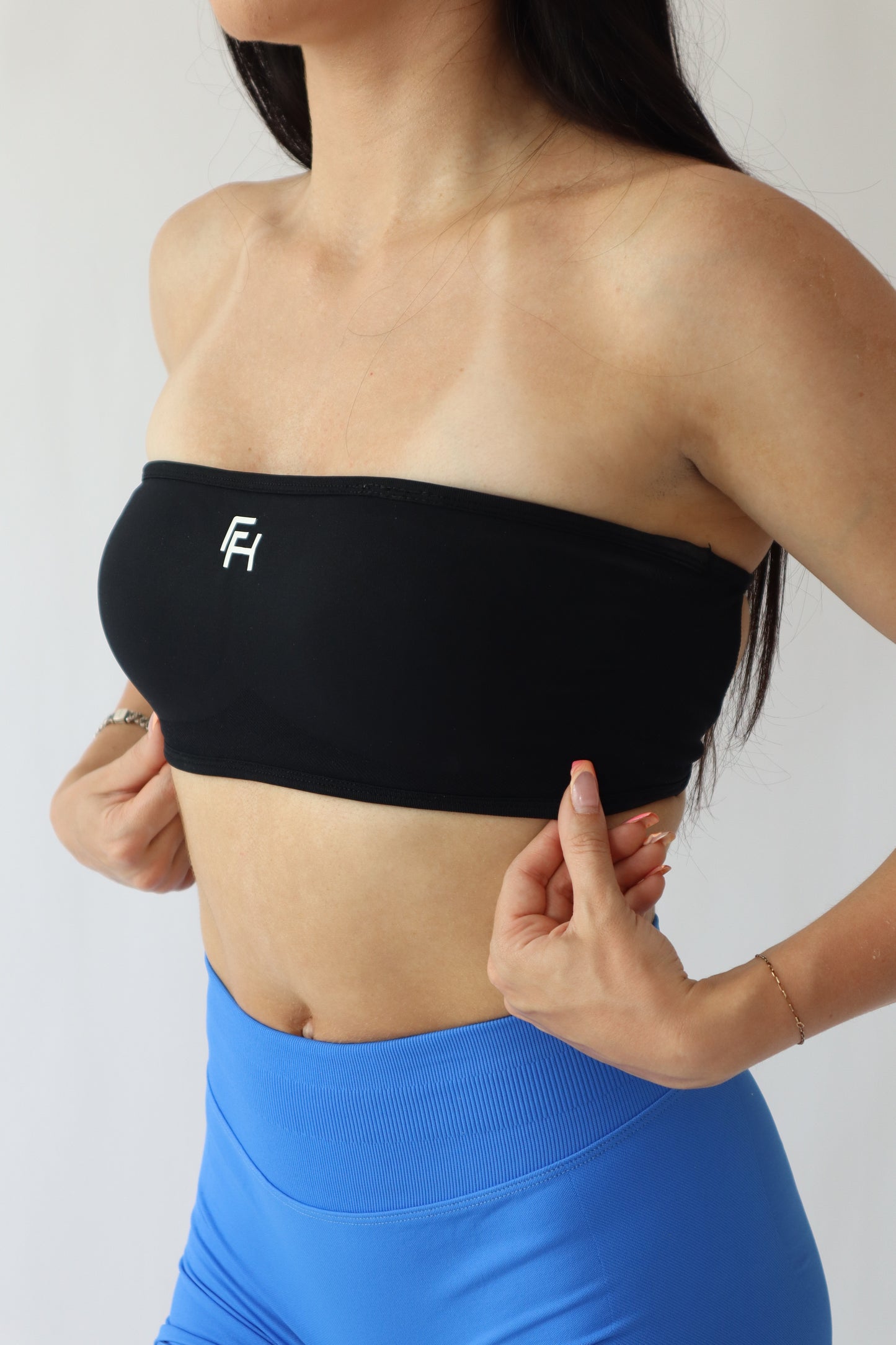 Ascend Bandeau Sports Bra - Black