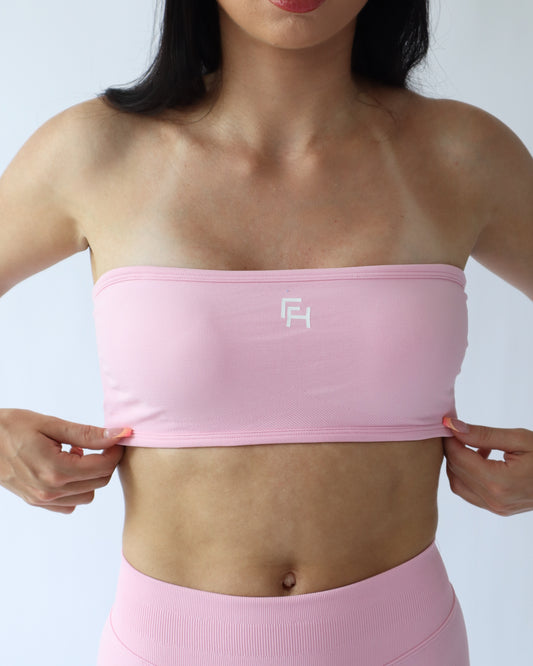 Ascend Bandeau Sports Bra - Blush