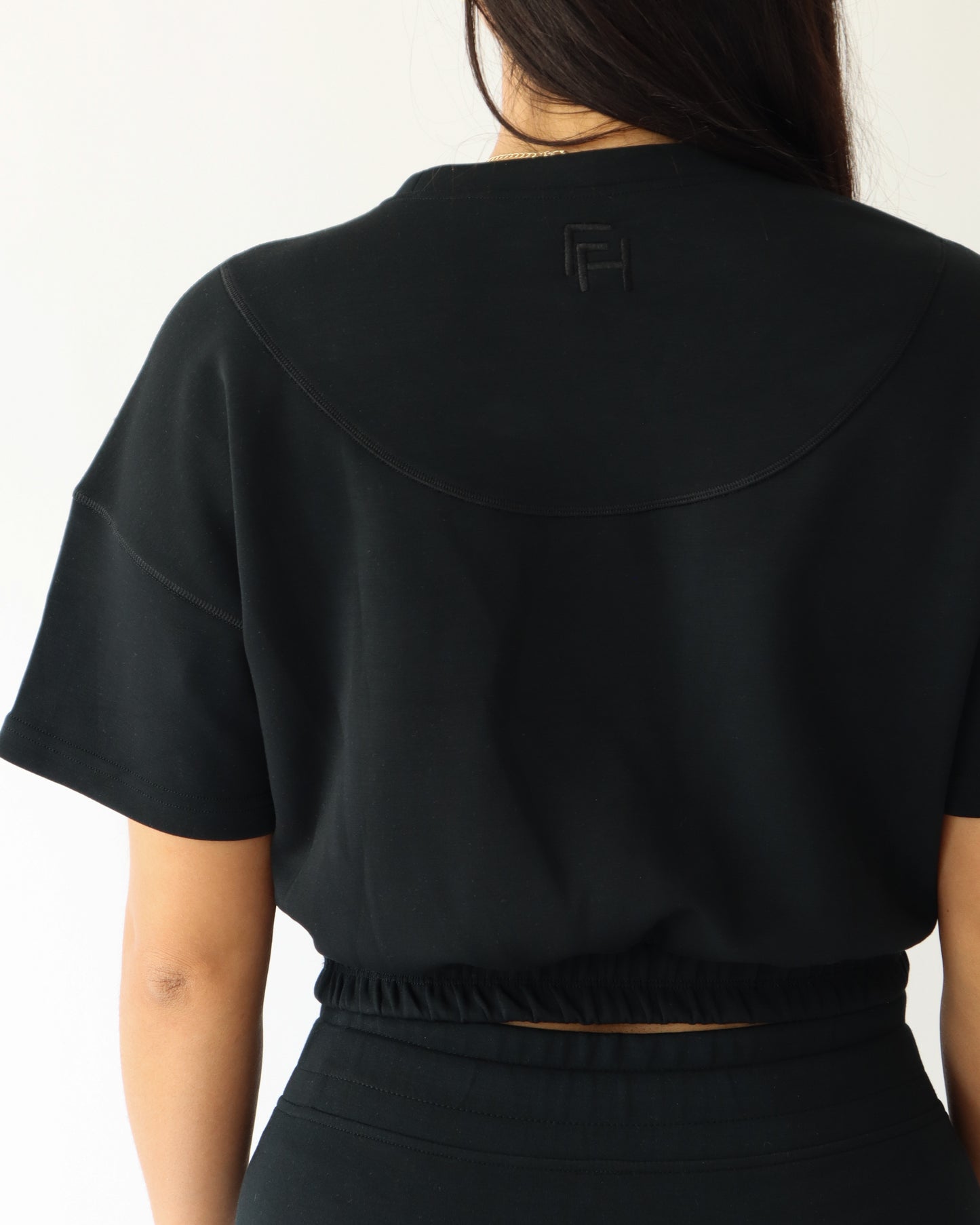 Lounge Cinched T-Shirt - Black