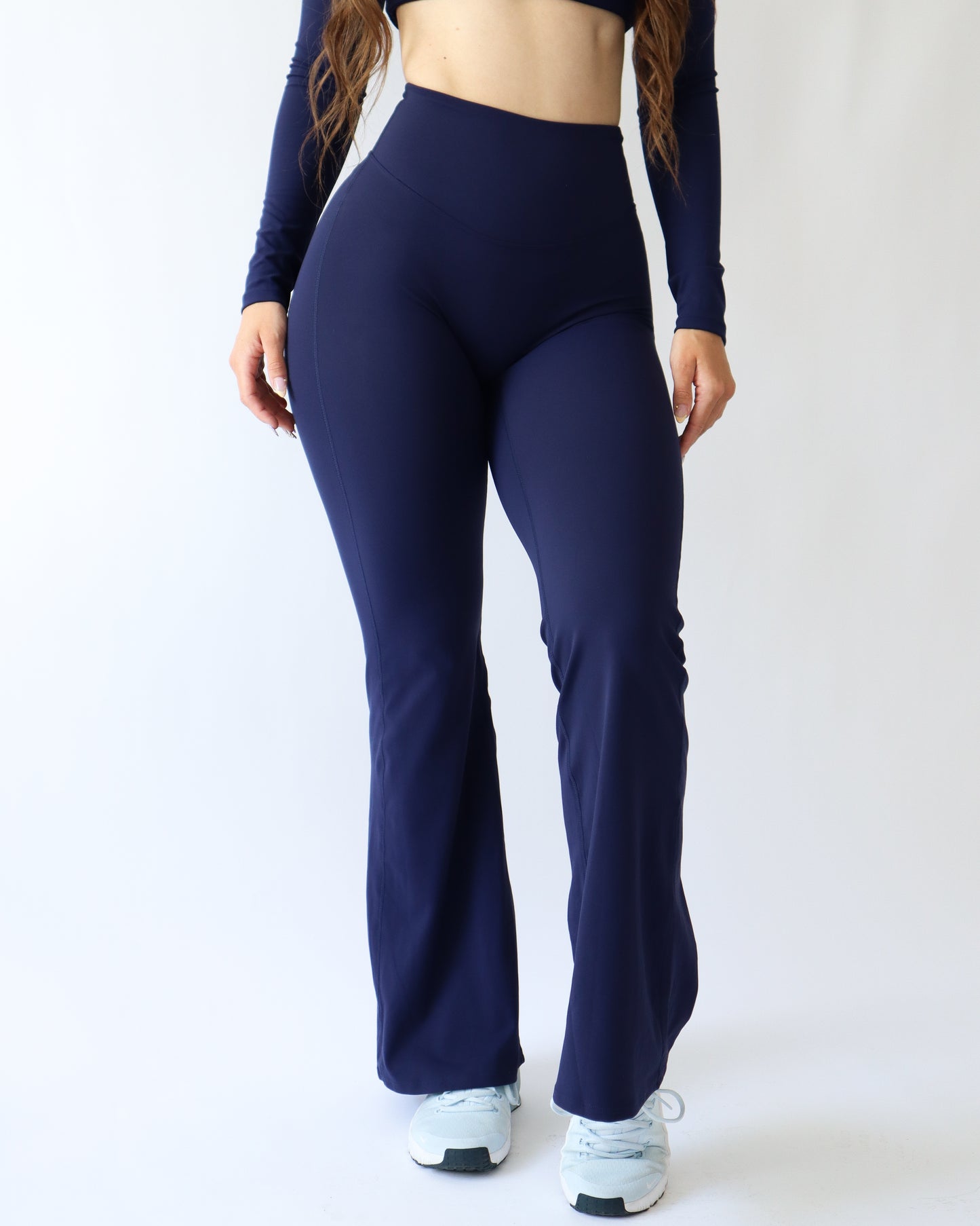 UltraSoft Mid Rise Flare Leggings - Sapphire