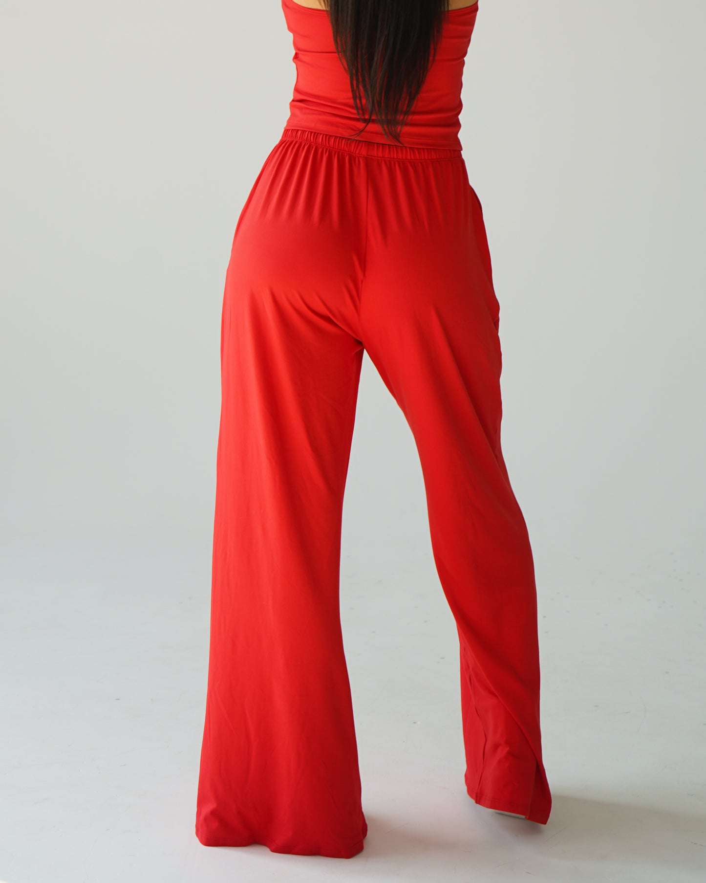 Cloud Wide Leg Pants - Scarlet