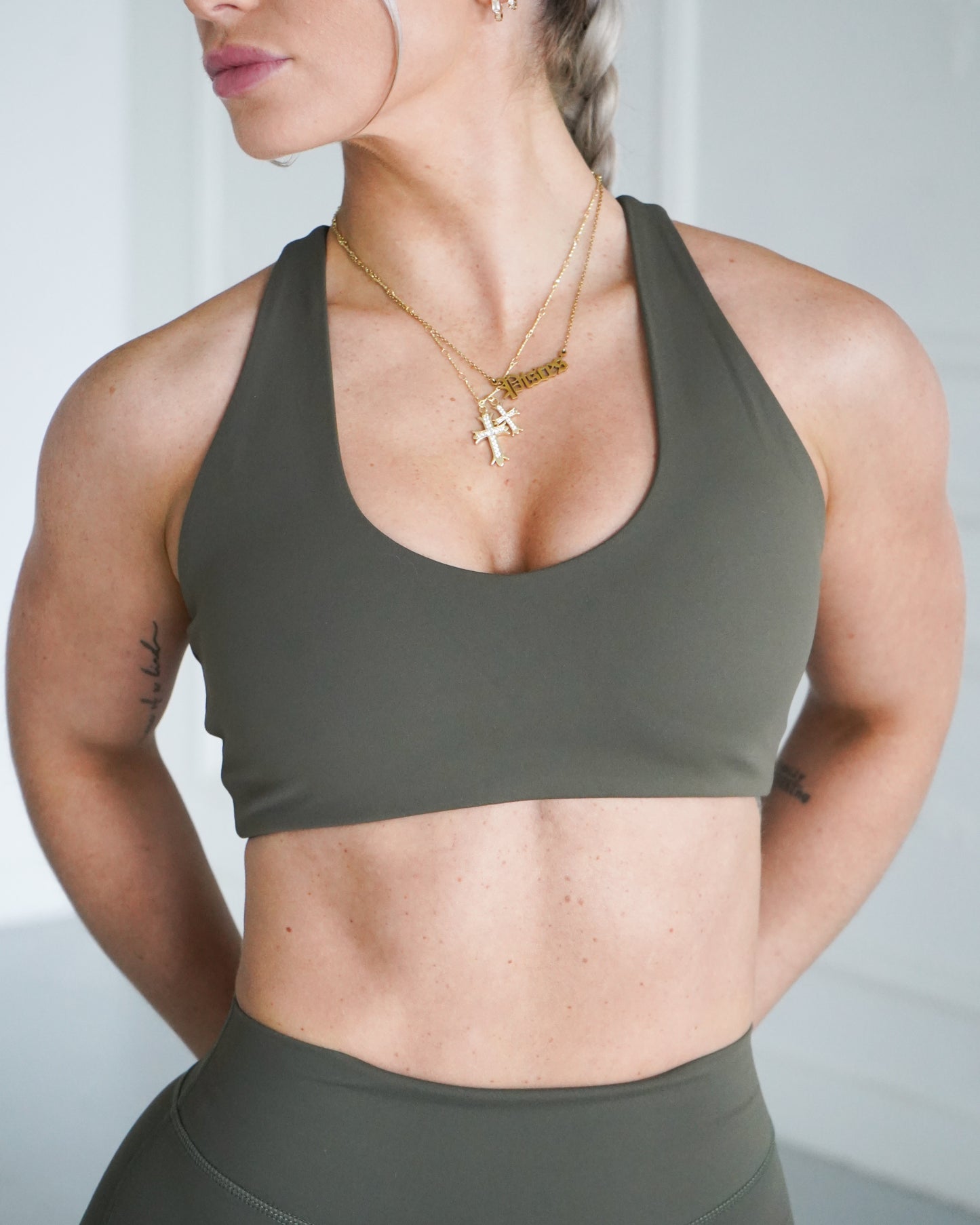 Hatha Racerback Sports Bra - Pine