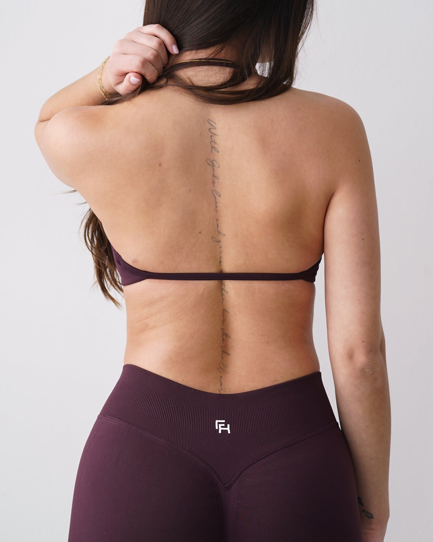 Ascend Halter Sports Bra - Plum
