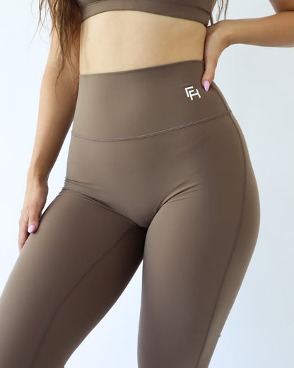 Onyx Flare Leggings - Oak