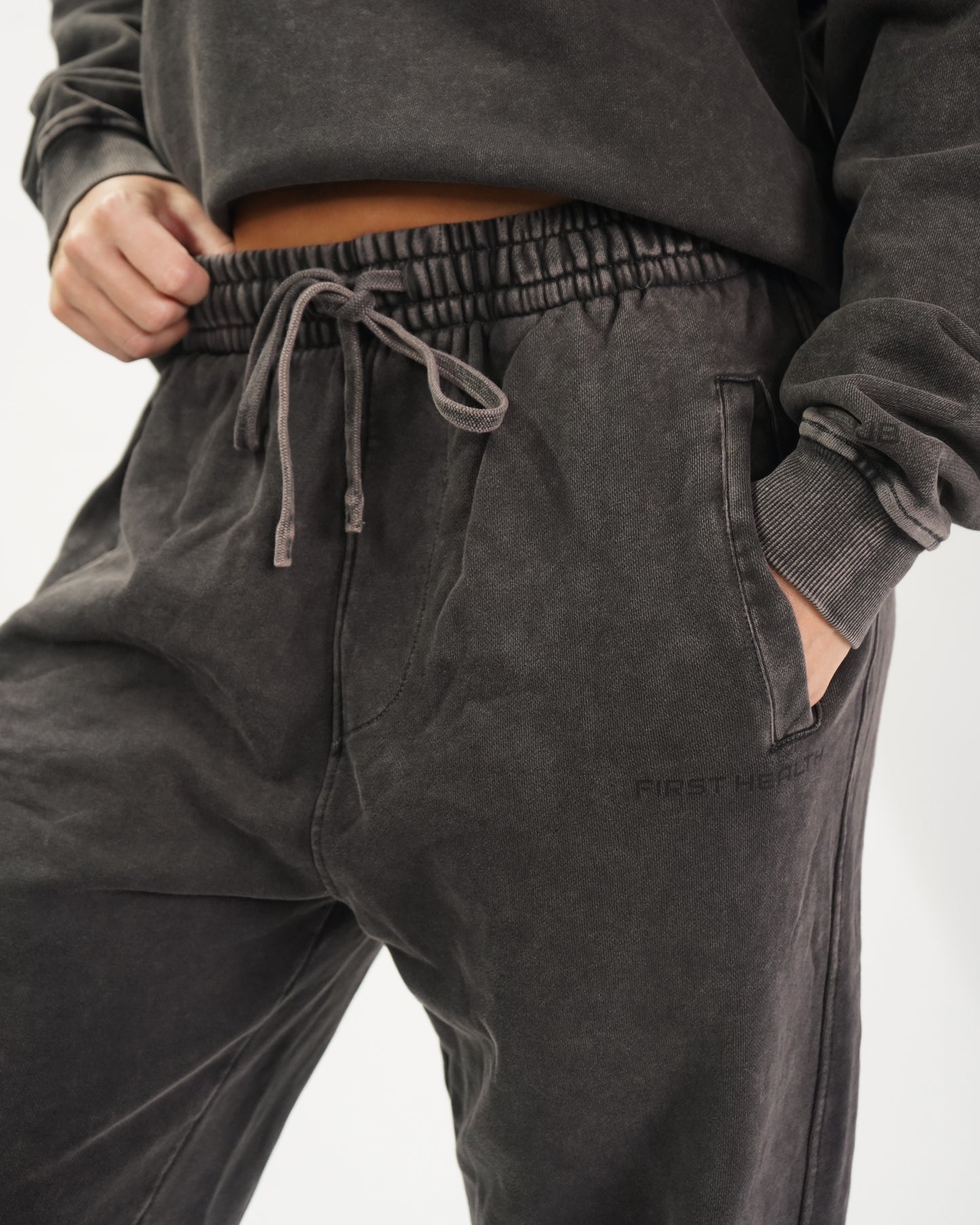 Acid Wash Joggers - Espresso