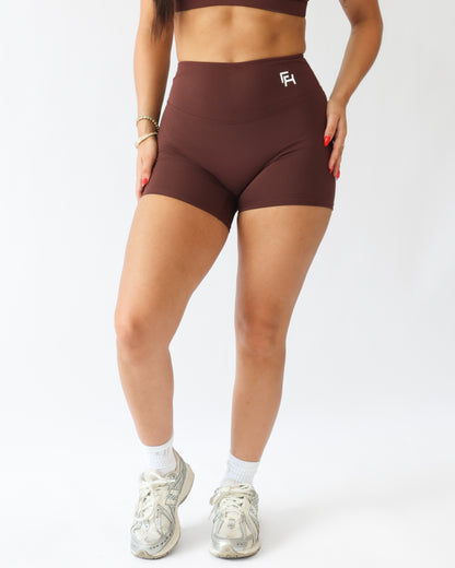 UltraSoft Mid Rise Shorts  4.5" - Espresso