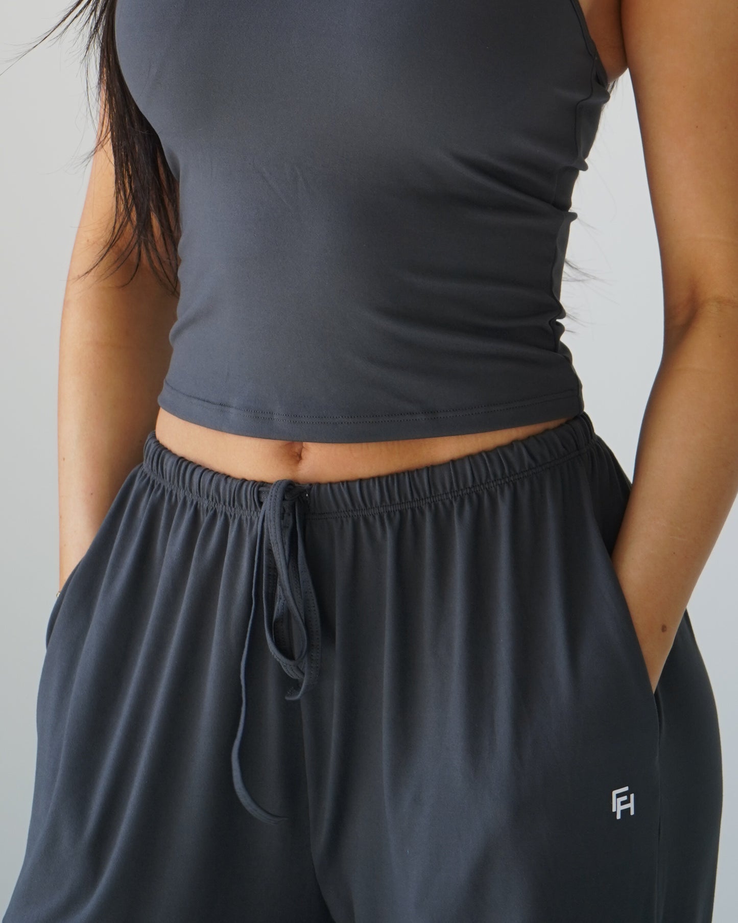 Cloud Wide Leg Pants - Graphite