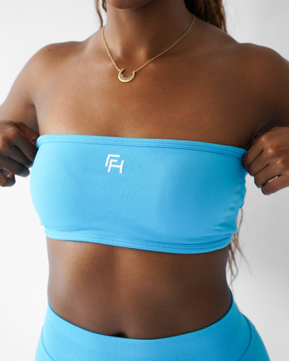 Ascend Bandeau Sports Bra - Aqua