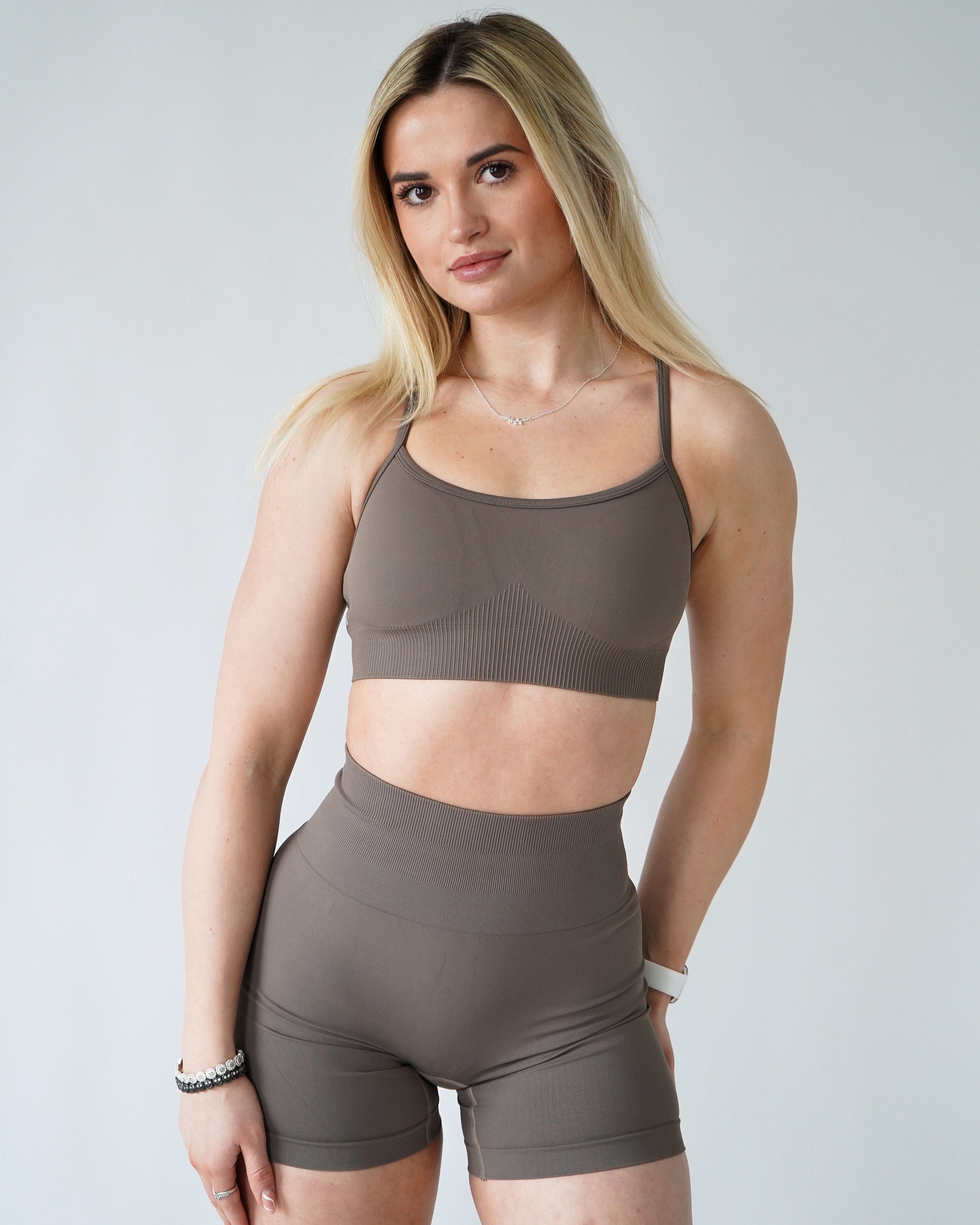 ENHANCE VITAL SPORTS BRA - Cappuccino – First Health Apparel