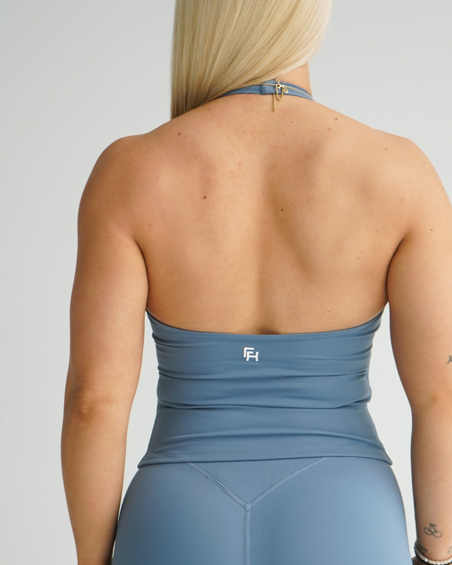 Hatha V-Neck Halter Tank - Bondi