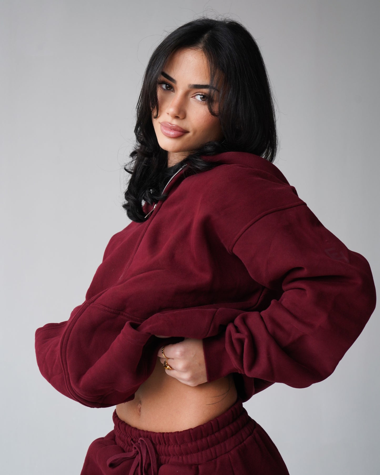 Reset Zip-Up Hoodie - Burgundy