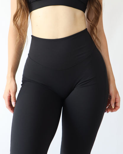 UltraSoft Mid Rise Flare Leggings - Black