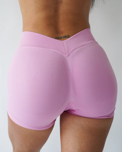 Ascend V-Back Shorts 4" - Peony