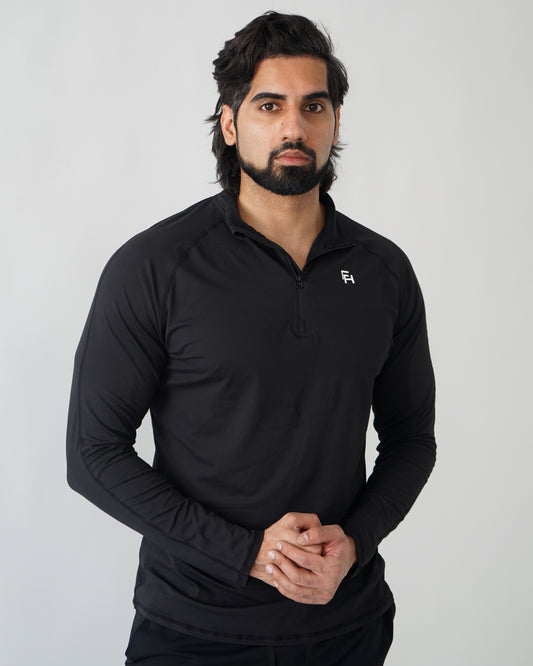 Onyx Quarter-Zip - Black