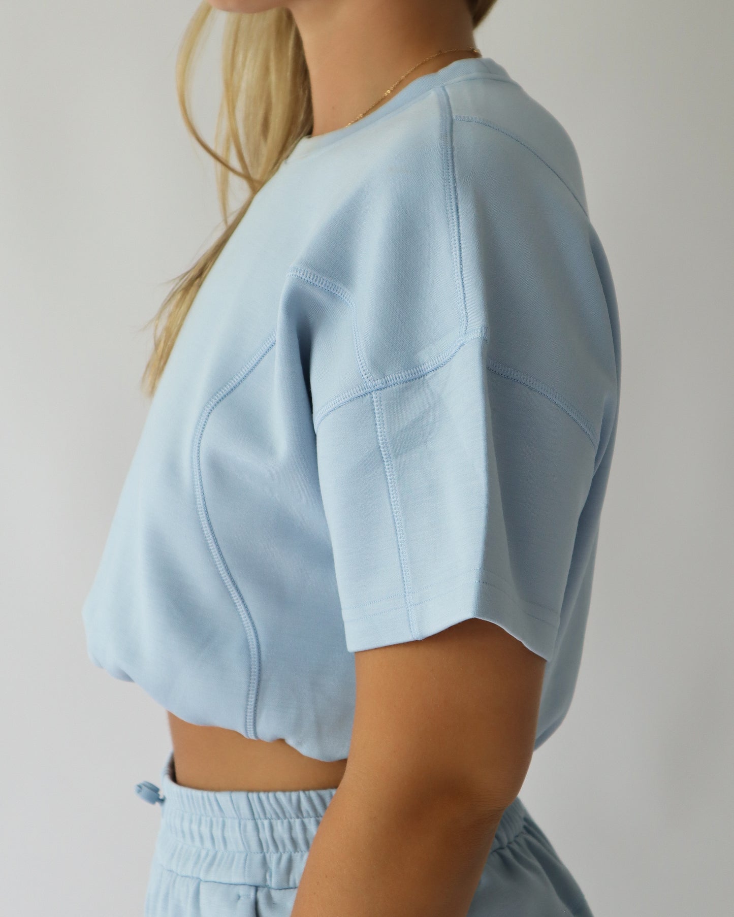 Lounge Cinched T-Shirt - Sky