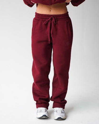 Reset Straight-Leg Sweatpants - Burgundy