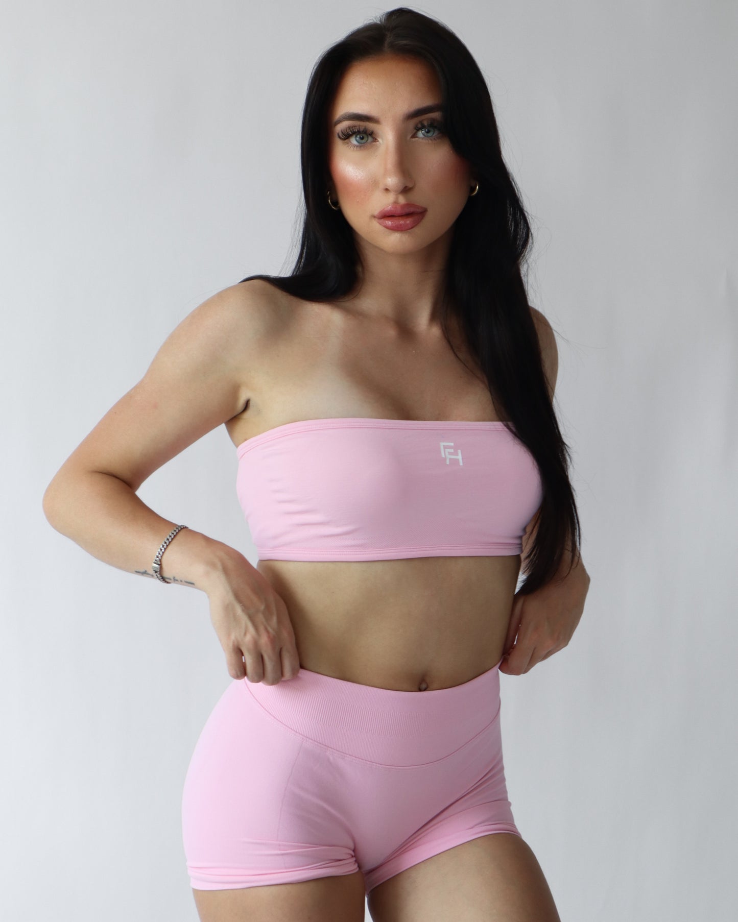 Ascend Bandeau Sports Bra - Blush