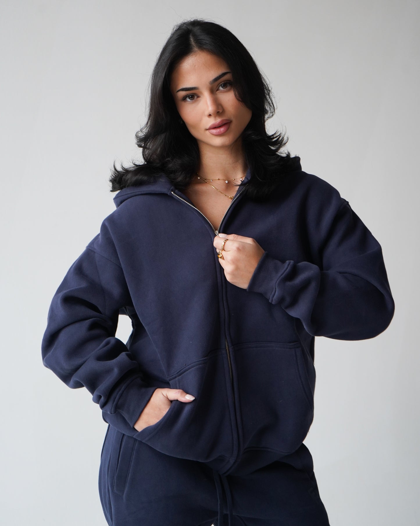 Reset Zip-Up Hoodie - Navy
