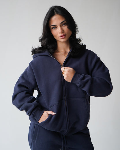 Reset Zip-Up Hoodie - Navy