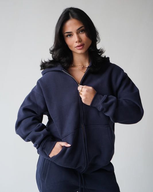 Reset Zip-Up Hoodie - Navy